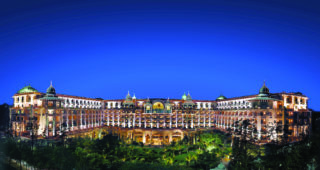 leela bangalore exteriornight